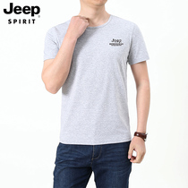 JEEP short-sleeved T-shirt mens flagship monopoly Gypsy casual summer dress round neck half-sleeve elastic body Mens JEEP