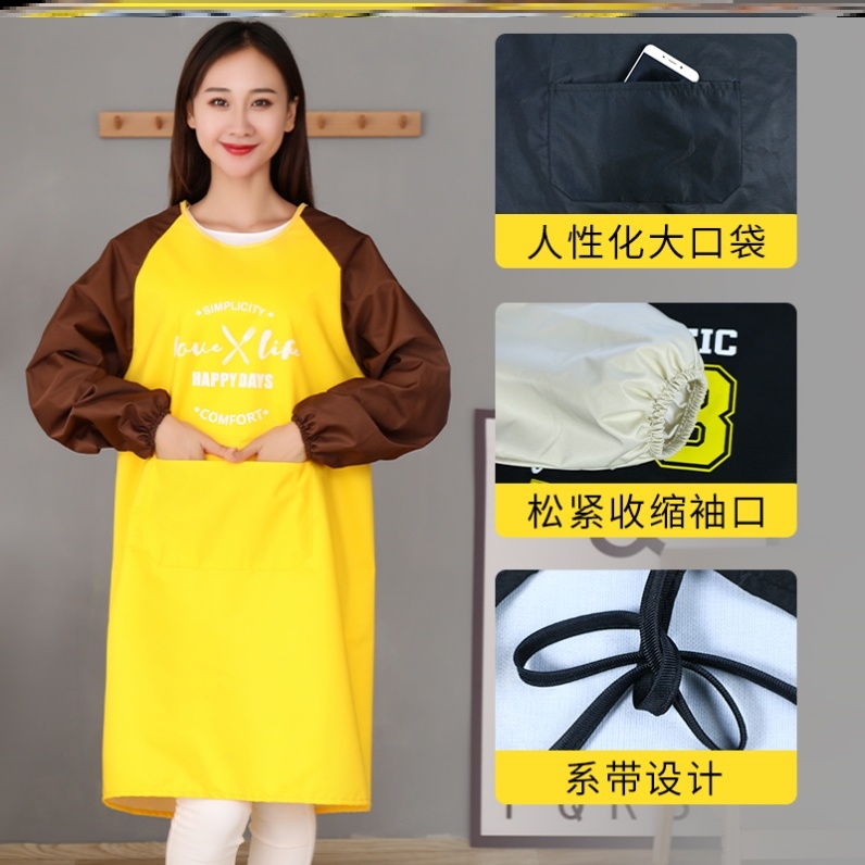 The Cooking Chinese adults with sleeves cut small and pure and fresh milk tea shop protective clothing housework head apron type service