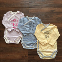 Bottom baby side with hackdress organic cotton long sleeve-packed ass neonatal premature baby conjunction clothing and clothing