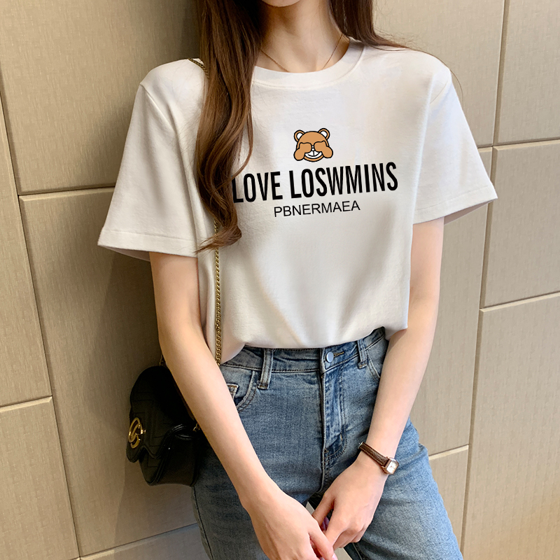 images 10:Little Daisy Pure Cotton Short-Sleeved T-shirt Girl Summer Loose Korea East Gate New Internet Reds Clothes Tide in 2021 images 10:Little Daisy Pure Cotton Short-Sleeved T-shirt Girl Summer Loose Korea East Gate New Internet Reds Clothes Tide in 2021
