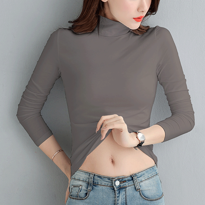 images 23:Sleeved t-shirts in half-high-collar seven-point fashionable undershirt 2022 new yawning sweaty shirt ⁇ Autumn images 23:Sleeved t-shirts in half-high-collar seven-point fashionable undershirt 2022 new yawning sweaty shirt ⁇ Autumn