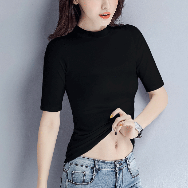 images 2:Sleeved t-shirts in half-high-collar seven-point fashionable undershirt 2022 new yawning sweaty shirt ⁇ Autumn images 2:Sleeved t-shirts in half-high-collar seven-point fashionable undershirt 2022 new yawning sweaty shirt ⁇ Autumn