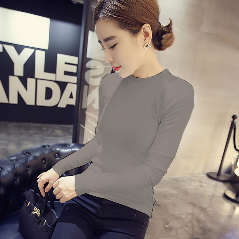 images 25:Pure cotton black undershirt female long sleeve low-collar autumn winter t-shirt mounted with a hundred-duty shirt v-collar autumn clothes tight body tide images 25:Pure cotton black undershirt female long sleeve low-collar autumn winter t-shirt mounted with a hundred-duty shirt v-collar autumn clothes tight body tide