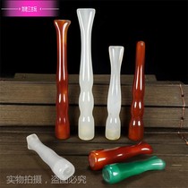 New Natural Agate Cigarette Holder Mens Jade Cigarette Holder Smoke Bucket Filter Cigarette Smoke Bag Cigarette to send boyfriend Fathers gift