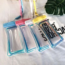 New touch screen inflatable airbag transparent swimming sealed floating diving cover Apple Huawei universal mobile phone waterproof bag