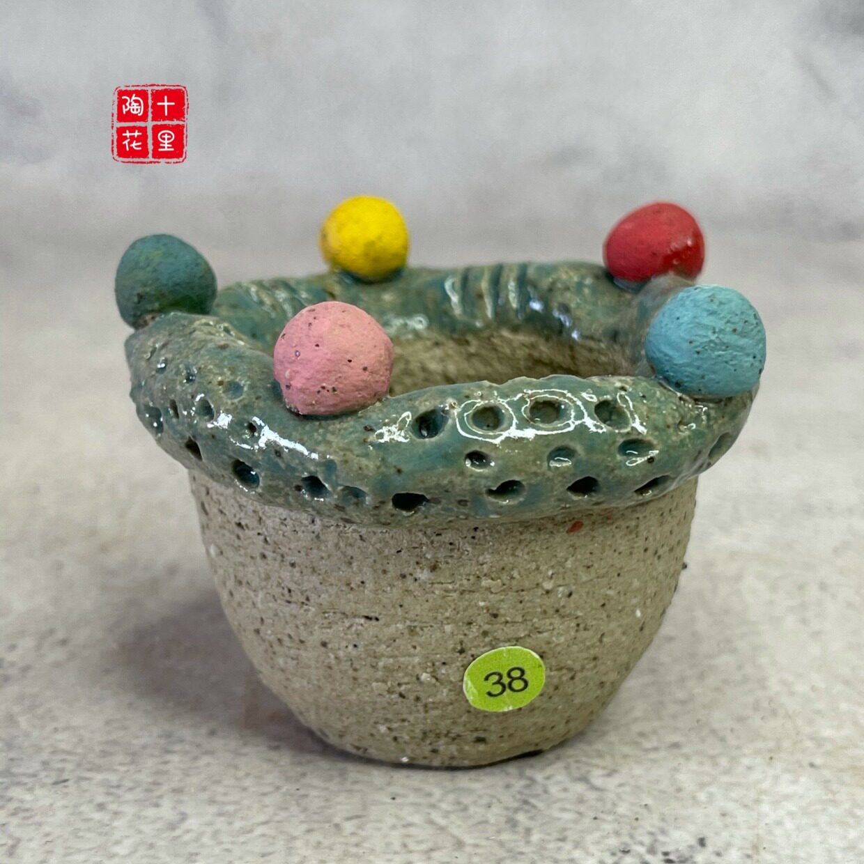 炻陶爱心粗陶手工生石花pp 十里陶花多肉花盆