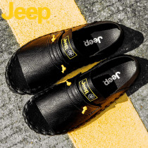 JEEP leather sandals mens trend Korean version 2021 new summer personality wear sandals mens slippers men