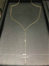 Japan Direct Mail Agete 10k Gold Y-shaped Necklace 60cm Sweater Chain Adjustable