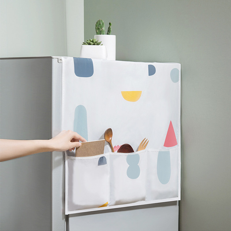 冰箱防尘罩家用冰箱盖布罩 单开门双开门多功能防水冰箱防尘布