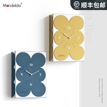 mandelda light luxury clock clock clock living room Nordic personality creative art decorative atmosphere modern simple wall