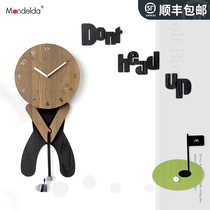 mandelda clock wall clock living room bedroom silent clock hanging wall light luxury children cartoon personality creative home