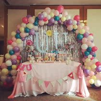 Shanghai Baby Banquet Hundred Days Banquet Irregular Balloon Arch Background Stage Dessert Table Door Installation Hotel Restaurant