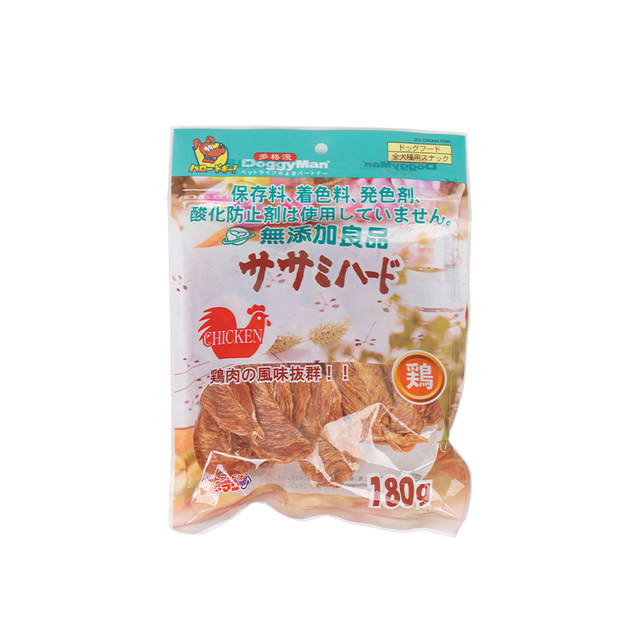 Qiuqiu Pet Dogman Pet Dog Snacks No Additives Crispy Chicken Breast Long Slices 180g Teething Meat Biltong Strips