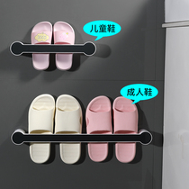 Bathroom Slippers Drain rack door rear wall-mounted shelf Toilet Wall Containing God-Free Perforated Toilet Shoe Shelve