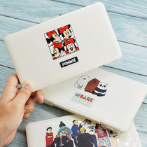 Simple put mask storage box cartoon cute portable mask artifact temporary storage clip home student kindergarten