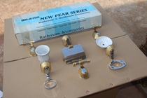 Made in Korea original imported chrome-plated gold towel bar tissue rack clothes hook soap dish toothbrush cup holder