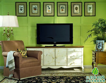 March Township style living room American country painting hand-painted pastoral style TV cabinet audio-visual cabinet English style