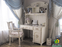 March Township style American pastoral hand-painted painted desk computer desk and bookcase combination British British British