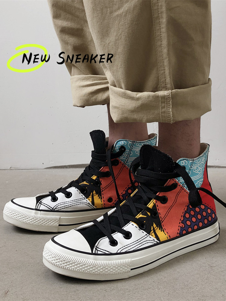 l'été ins réseau rouge chaussures hommes chaussures joker de la personnalité frappé couleur version coréenne de la tendance de haut-dessus chaussures de toile métrosexuel conseil chaussures l'été ins réseau rouge chaussures hommes chaussures joker de la personnalité frappé couleur version coréenne de la tendance de haut-dessus chaussures de toile métrosexuel conseil chaussures