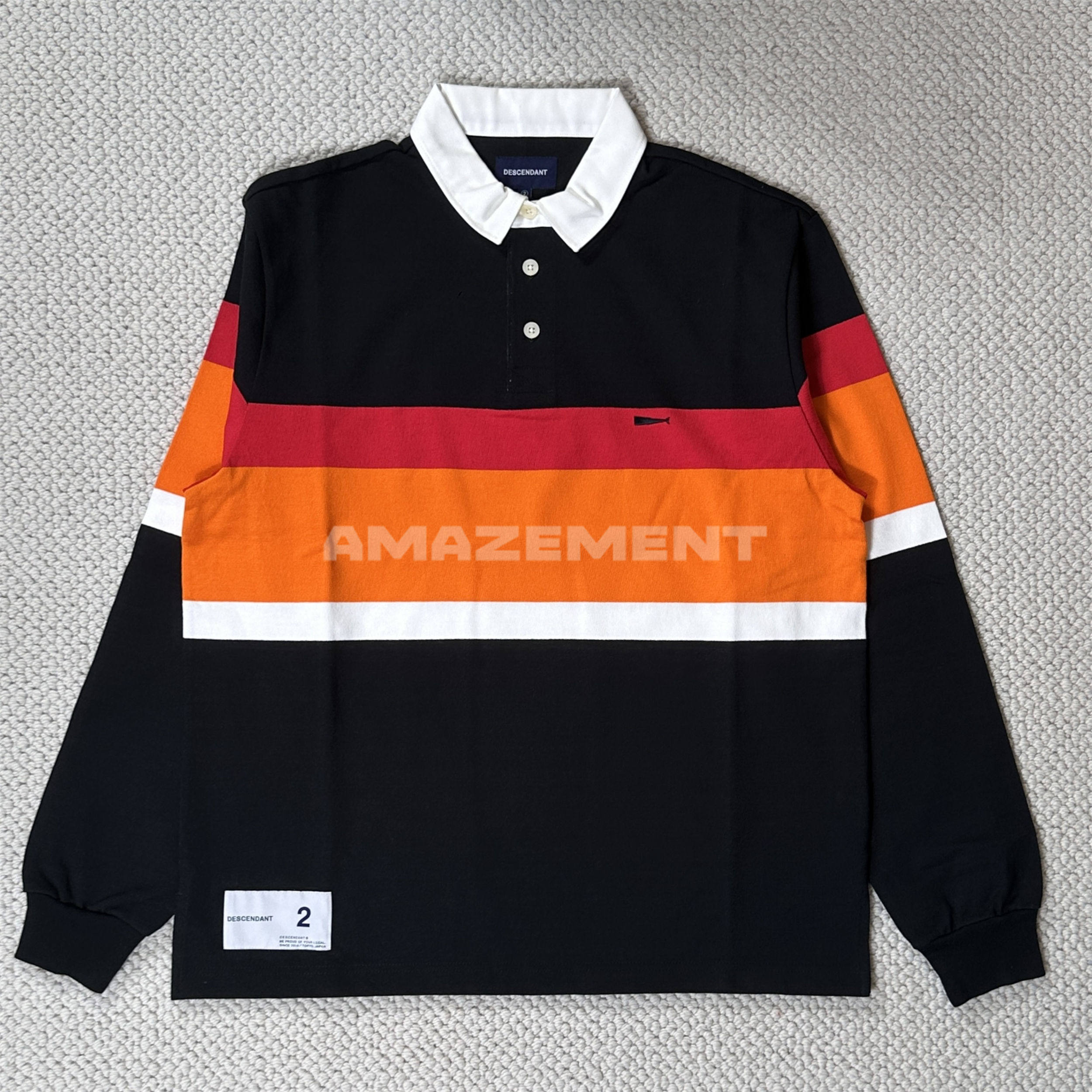 DESCENDANT PUBA 注文 POLO LS サイズ2 DESCENDANT/PUBA POLO LS