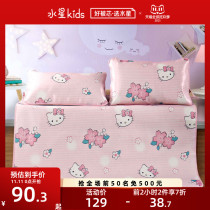 Mercury home textile childrens ice silk mat foldable antibacterial cartoon Mat 1 2 1 5 two three-piece set cherry blossom KT
