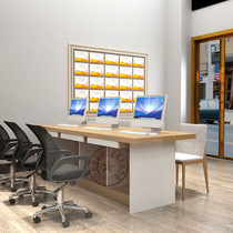 Intermediary Desk De Yu Front Desk Linker Shell Shell Logistics Bar to consult the property computer desk
