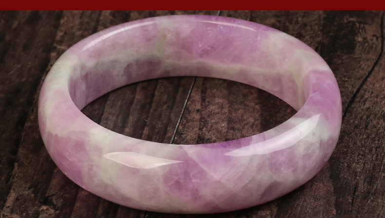 亲宝水晶罕见巴西大规格紫锂辉手镯女款 异象纹路呈现猫眼效应