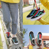 Retro Hong Kong flavor street photography canvas shoes female ins students Korean version of chic board shoes Joker Harajuku tide ulzzang