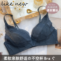 Underwear Women summer white thin breasts gathered without steel ring flat chest special sexy back French bra set