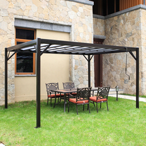 Outdoor awning gazebo four-corner activity tent Villa courtyard garden aluminum alloy sun room wrought iron pavilion