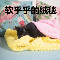 Pet sleeping mat Cashmere Cat dog blanket sleeping with thick warm quilt blanket cat mat