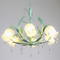 Nordic princess room crystal chandelier ins creative pink pastoral romantic Mediterranean lighting girl bedroom lighting