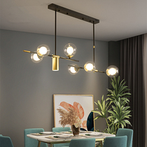 Nordic ins restaurant chandelier table lamps long strip modern simple light luxury Italian dining room bubble net Red personality