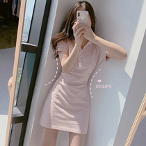 Smart Egg French First Love Retro Knee Super Fairy Sense Sweet Fairy French niche shirt dress summer