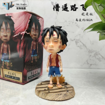 One piece GK series childhood criminals two nose sand carving Luffy ignorant forced Luffy boxed hand-made model ornaments