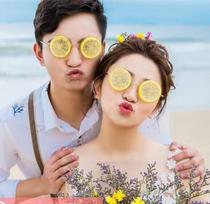 Photography Props Movie shooting Strange Funny Brigades Clapping Lemon Slices Glasses Personality Women Creative Writing True Little Children Photo Shoots