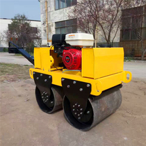 Hand-arm double steel wheel small roller roadmaker vibrating diesel power compactor pipeline backfilling ball press