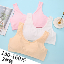 Large size underwear Fat mm girl development period Junior high school high school students without steel rim small vest bra thin cotton