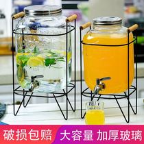 Refrigerator cold kettle with faucet living room bubble teapot put refrigerator glass fruit bucket pot juice pot cold kettle cold bubble