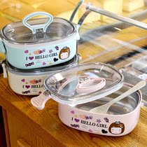 Bento Box Lunch Box stainless steel fan gang workers boxes primary and middle school students canteen dedicated mass plate