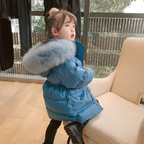 Childrens Clothing 2020 New Girl Foreign Air Winter Clothing DuPont Three Defense Baby Mid-Length down jacket Children thickened jacket