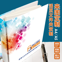 a4 loose-leaf punch folder custom cover logo sample book insert folder custom PP plastic storage box