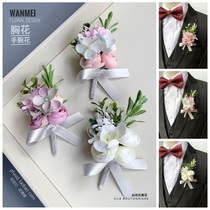 Bride and groom flower Flower Flower Flower Flower wrist flower simulation Korean Western wedding business wedding photography