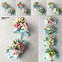 Korean bridegroom bride wedding corsage hand flower wedding celebration etiquette corsage best man bridesmaid brother flower
