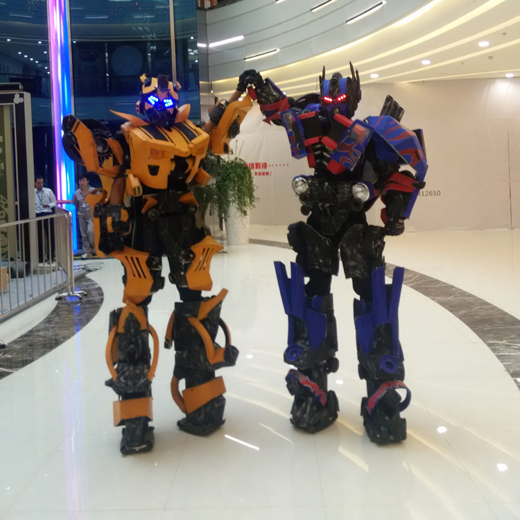 模型机器人变形金刚智能互动表演大黄蜂擎天柱威震天可穿戴机器人_7折