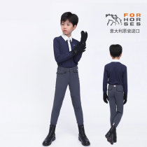 Italian FH childrens horse pants male and female children equestrian horsepants summer thin section riding pants silica gel speed dry pasta