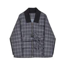 VEGA CHANG check down jacket female loose Korean version 2021 Winter new lace waist stitching down jacket