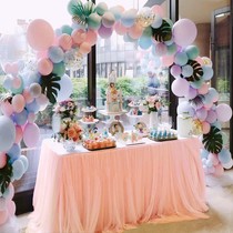 Birthday table decoration Disposable dessert table tablecloth yarn table circumference yarn tutu yarn cloth yarn skirt table skirt yarn