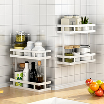 Non-perforated wall with fence shelf Small windowsill storage rack Kitchen seasoning rack Vertical table seasoning rack