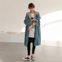 Tooling macaron ~ maternity dress spring autumn coat female 2021 Korean version of loose size fake two pieces of wind coat tide mother